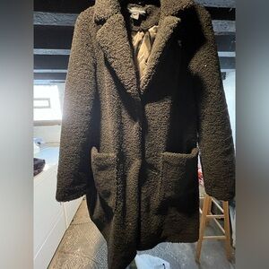 Women's French Connection Black Teddy Coat